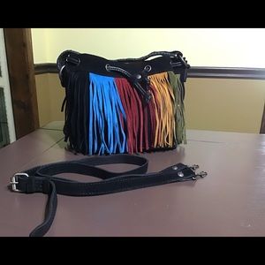 Black Fringe Purse